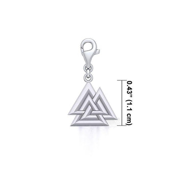 Sterling Silver Viking Valknut Clip Charm TWC166 - Jewelry